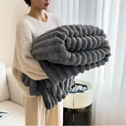 Plaid polaire de canapé