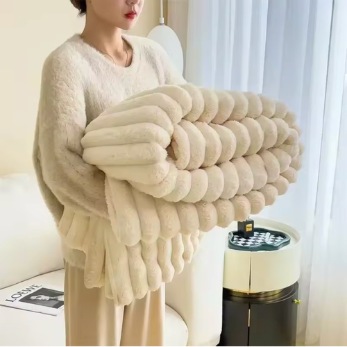 Plaid polaire de canapé