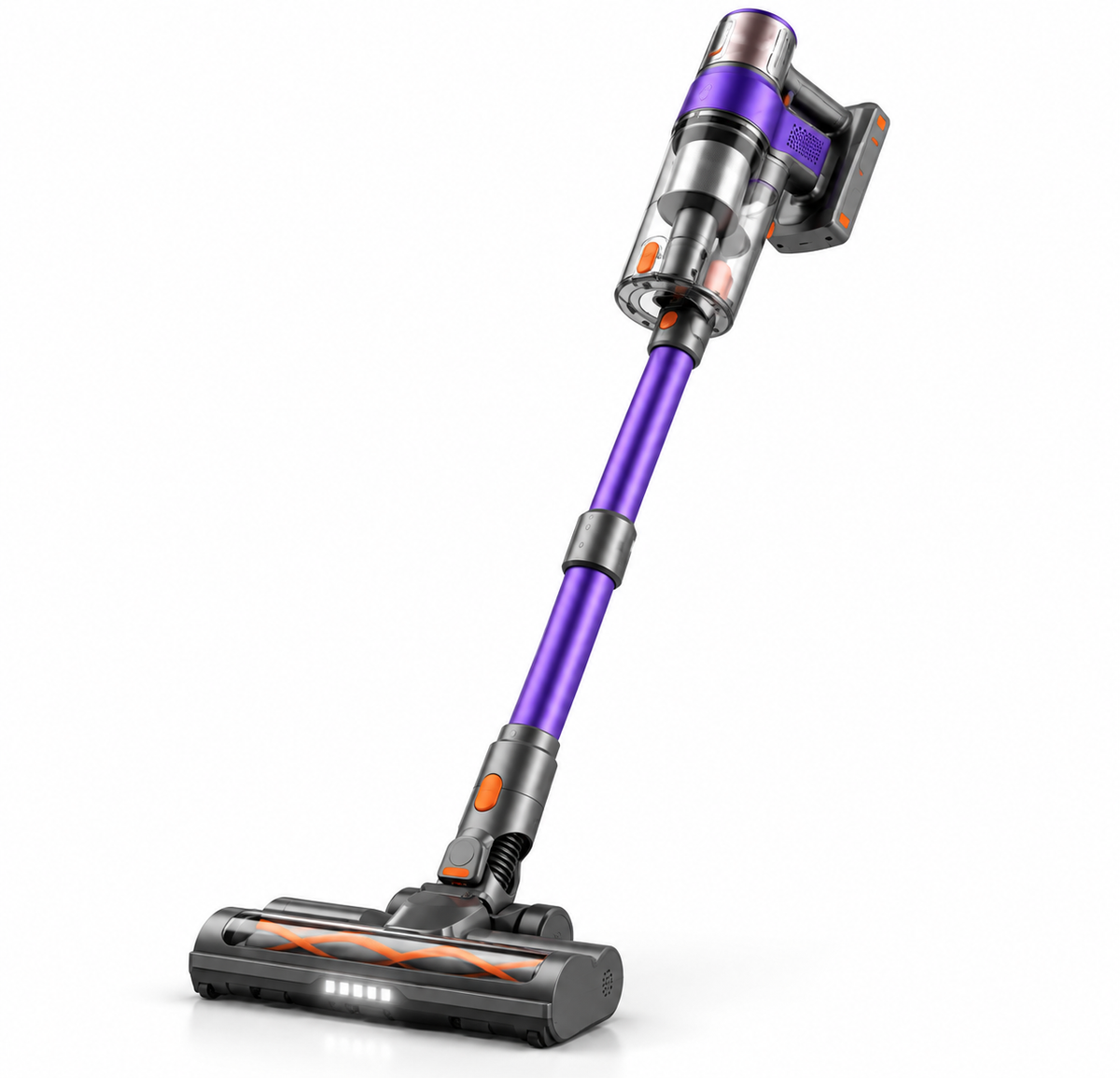 Aspirateur à main MGS Purio, vue de trois quarts sur fond clair