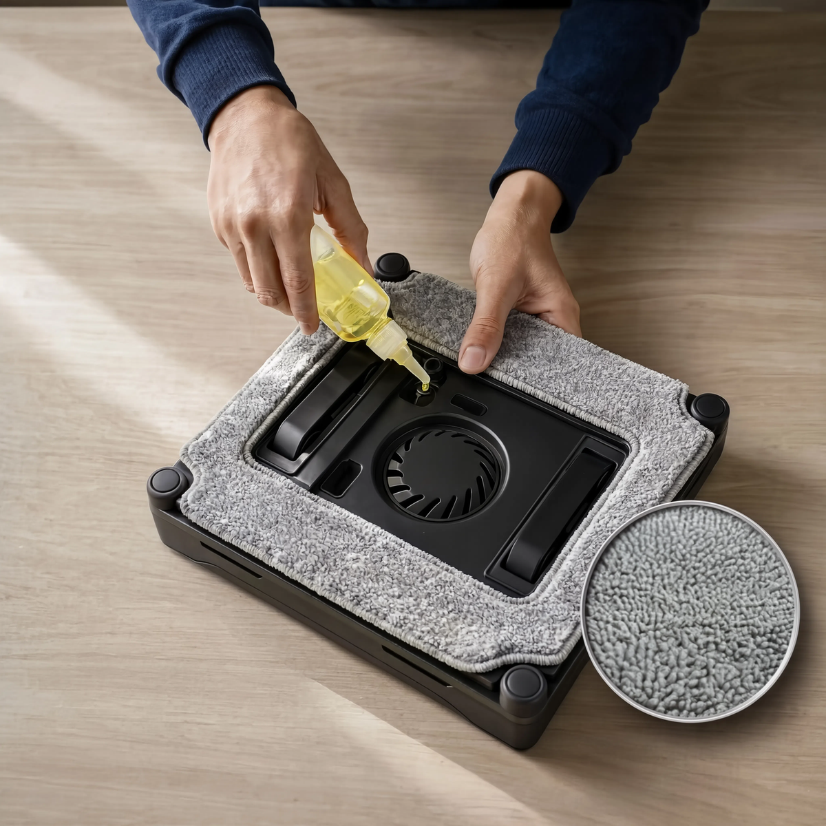Microfibre premium en gros plan