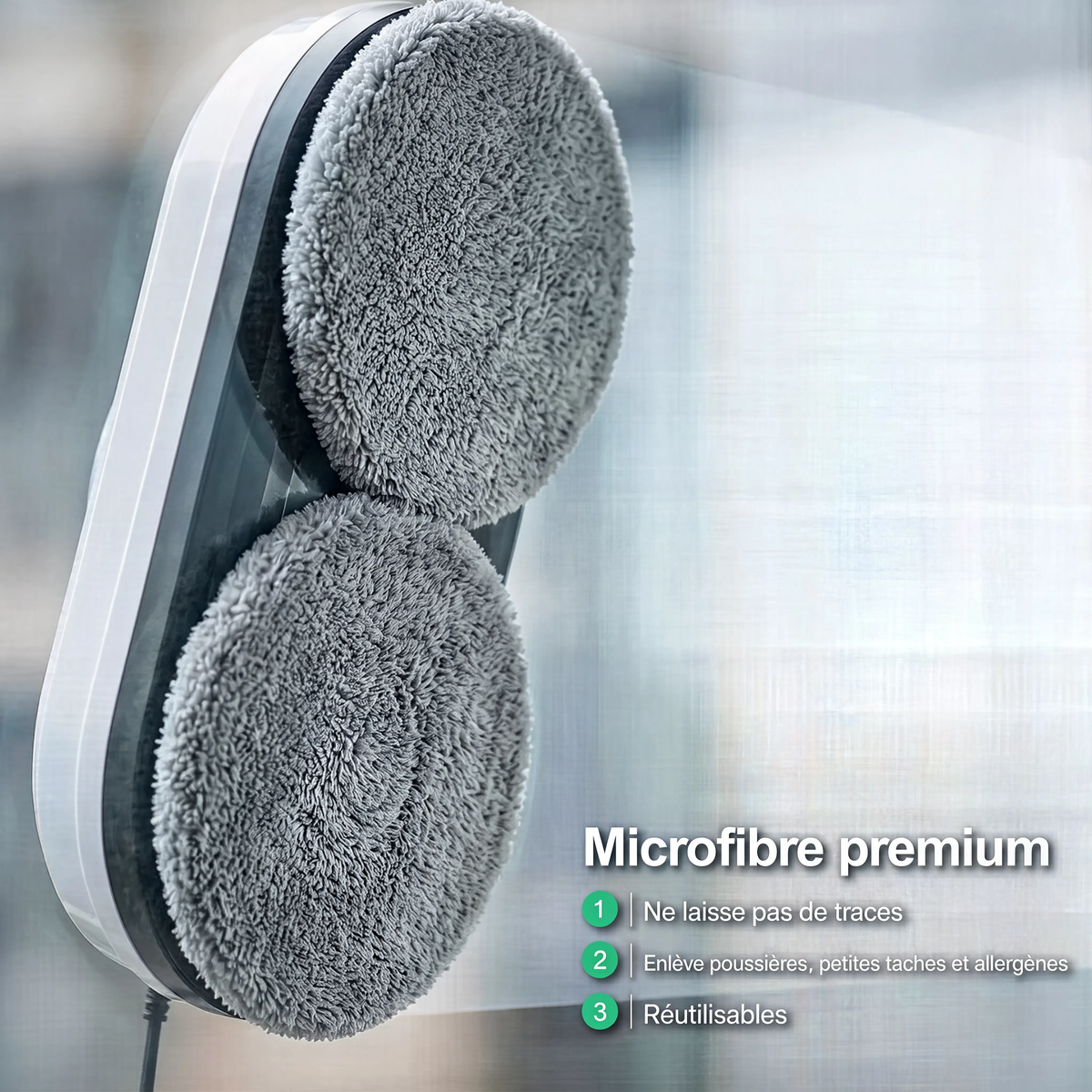 Robot Lave-Vitres MGS Vitro Essentiel | Aspiration 5600 Pa et Sécurité Anti-Coupure