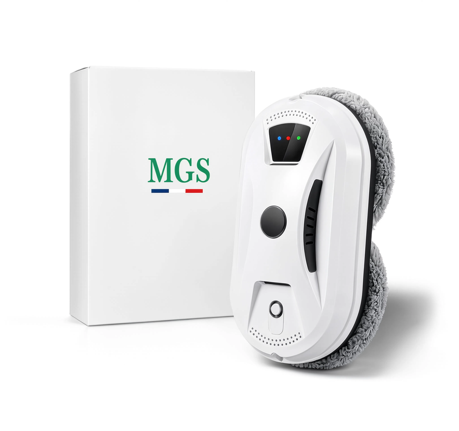 Robot lave-vitres MGS Vitro Essentiel blanc, vue produit sur fond blanc