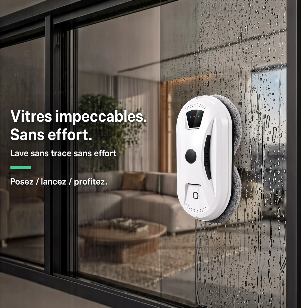 Robot Lave-Vitres MGS Vitro Essentiel | Aspiration 5600 Pa et Sécurité Anti-Coupure