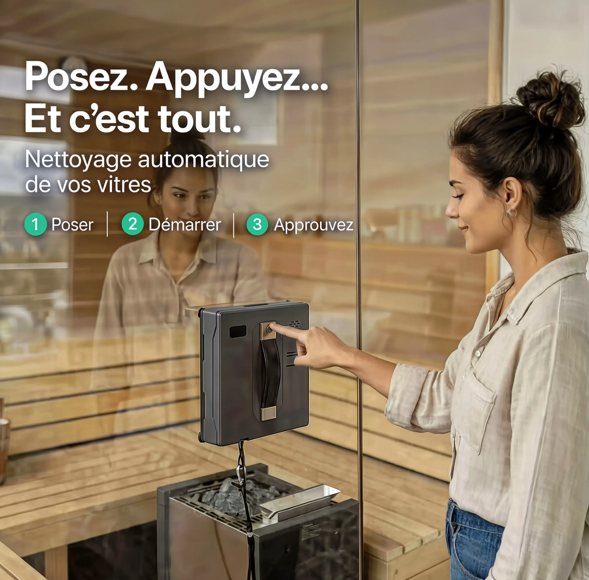 Robot Lave-Vitres MGS Vitro Pro | Navigation Laser et Double Pulvérisation