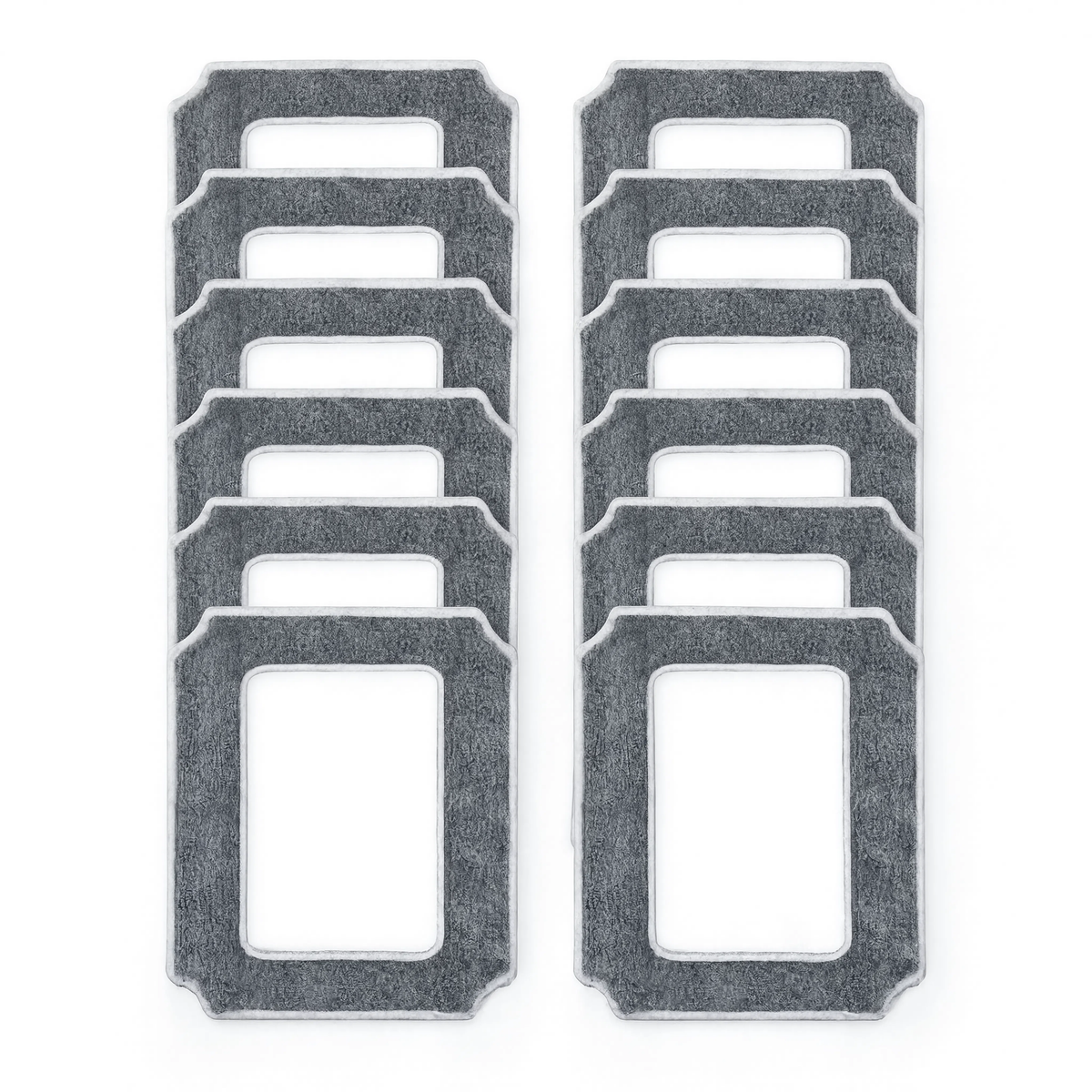 Lot de 12 microfibres premium MGS en deux colonnes, recharges pour robot lave-vitres Vitro Pro
