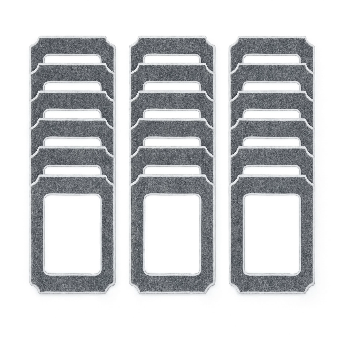 Lot de 18 microfibres premium MGS en trois colonnes, recharges pour robot lave-vitres Vitro Pro